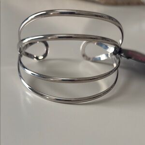 Paparazzi Silver Triple Band Cuff Bracelet